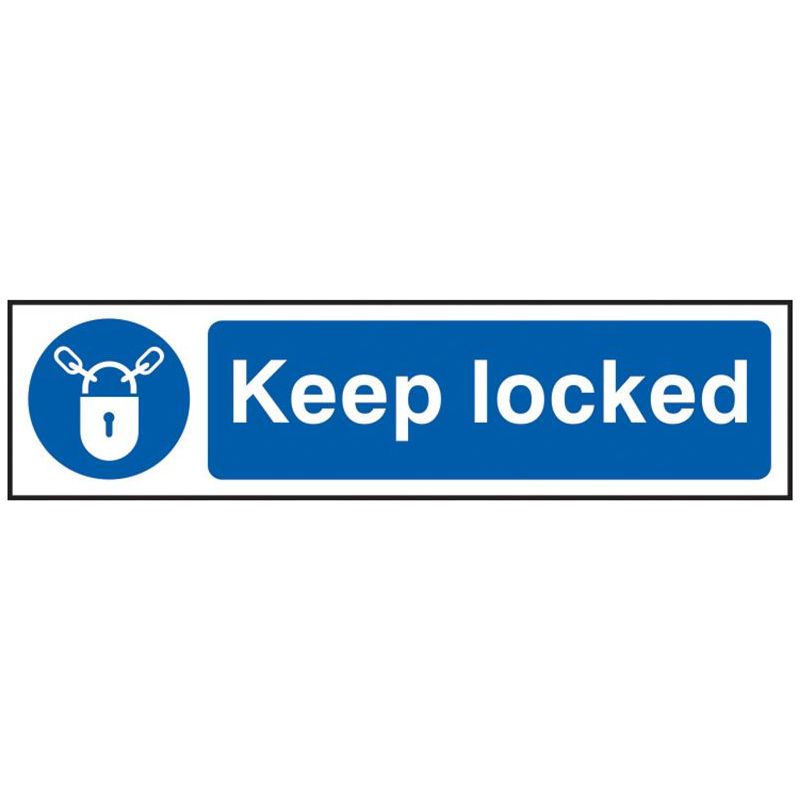 Scan Keep Locked - PVC Sign 200 x 50mm Scan - Dynamic Drive