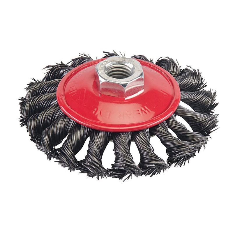 Silverline Steel Twist-Knot Brush 100mm Silverline - Dynamic Drive