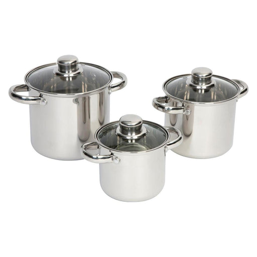 Bo-Camp Cookware Set Royal Plus 3 Pieces RVS Bo-Camp - Dynamic Drive