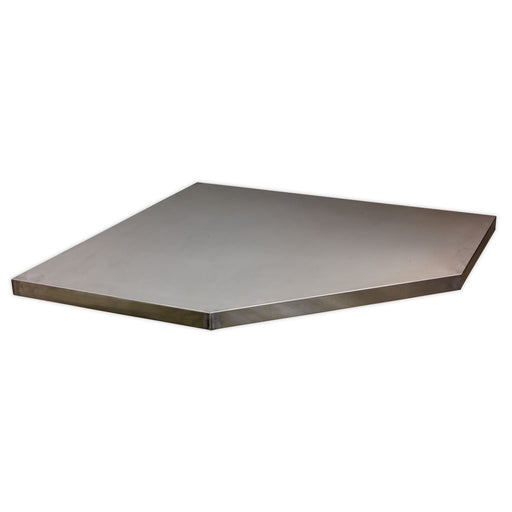 Sealey Stainless Steel Worktop for Modular Corner Cabinet 865mm APMS60SS Sealey - Dynamic Drive