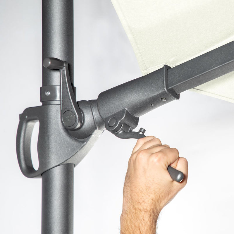 Dellonda Cantilever Parasol with 360 Rotation, Tilt & Cover 3m - Cream Dellonda - Dynamic Drive