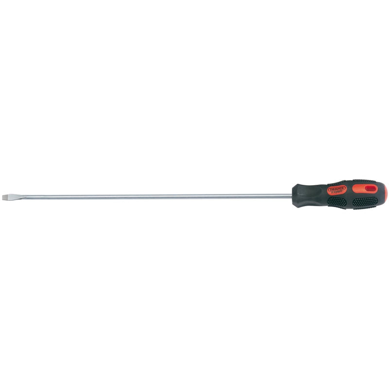 Draper Plain Slot Flared Tip Long Reach Screwdriver, 9.5 x 250mm 40010 Draper - Dynamic Drive