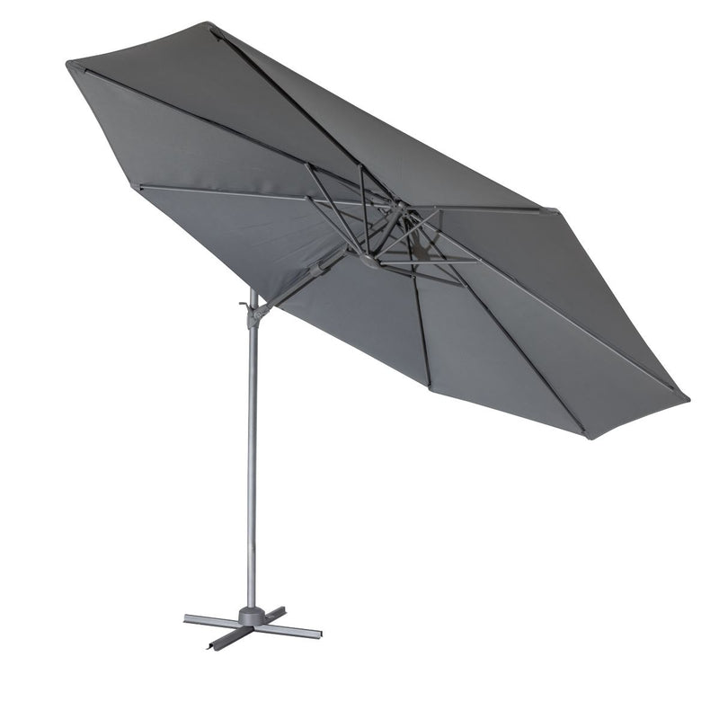 Dellonda Cantilever Parasol with 360 Rotation, Tilt & Cover 3m - Grey Dellonda - Dynamic Drive