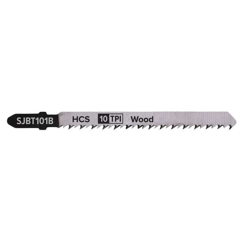 Sealey Jigsaw Blade Hard Wood 100mm 10tpi Pack of 5 SJBT101B Sealey - Dynamic Drive