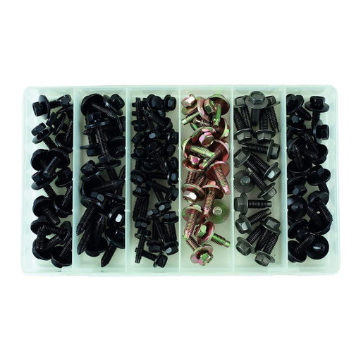 Connect Assorted Metal Body Screw Trim Fasteners 100pc 35993 Tool Connection - Dynamic Drive