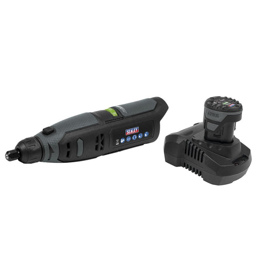 Sealey Cordless Multipurpose Mini Grinder Kit 10.8V 2Ah SV10.8 Series CP108VMG Sealey - Dynamic Drive