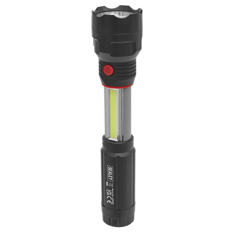 Sealey 3W Hand Torch & 3W COB LED Sliding Light Inspection Lamp + Magnet Sealey  - Dynamic Drive