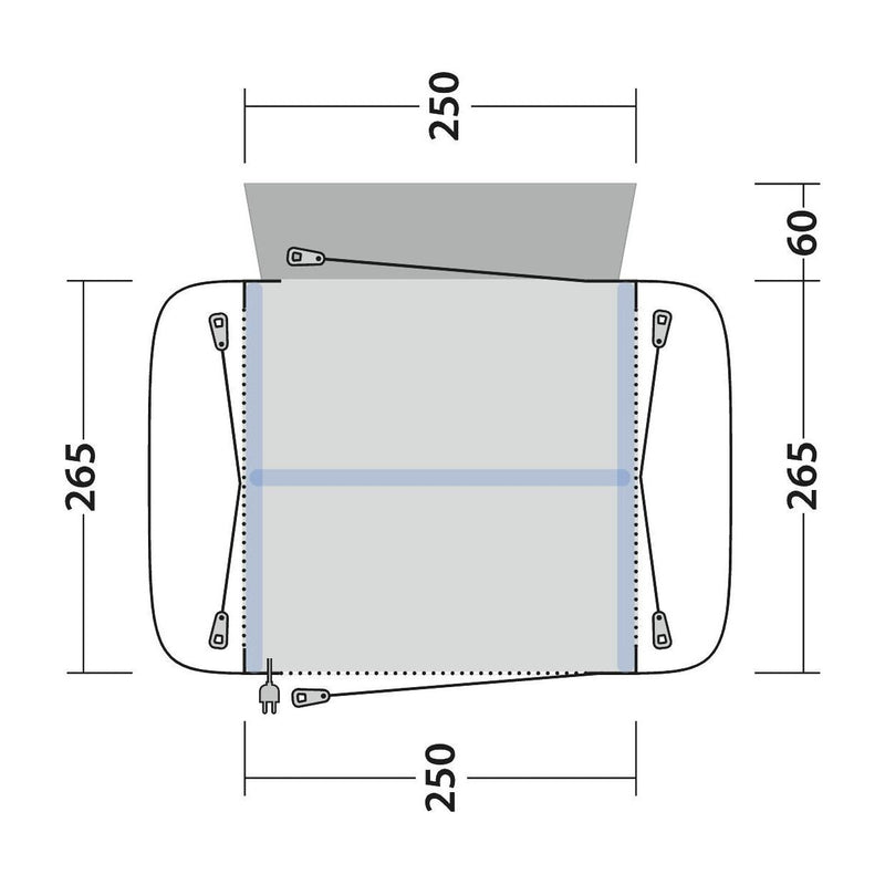 Outwell Crossville 250SA Air Drive-Away Campervan Air Awning 175-200cm Outwell - Dynamic Drive