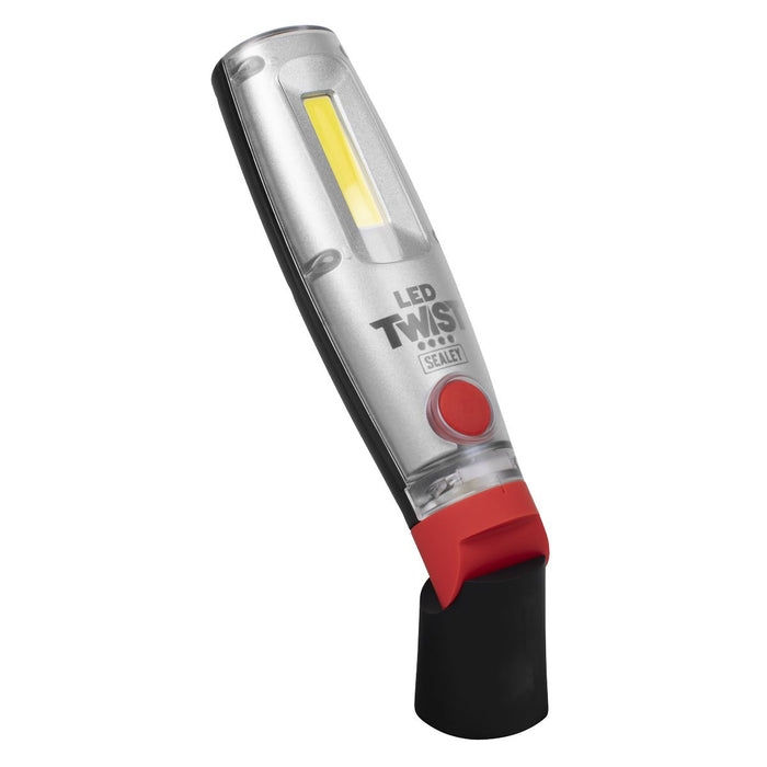 Sealey LED Twist Rechargeable Inspection Light 16W COB & 1W SMD LED2001 Sealey - Dynamic Drive