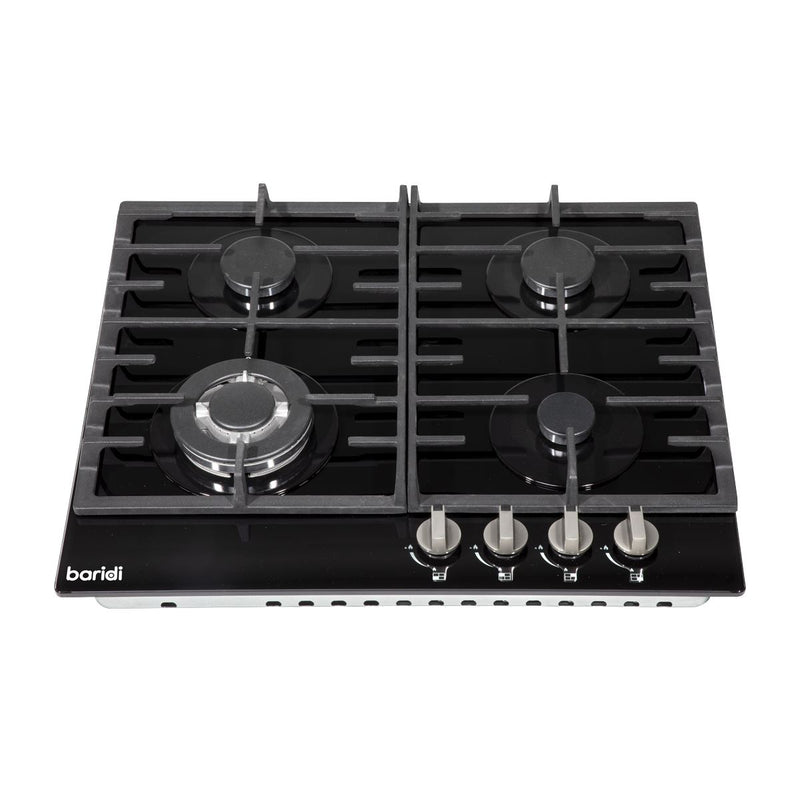 Baridi Gas Hob with 4 Cooking Zones 60cm - Black DH226 Baridi - Dynamic Drive