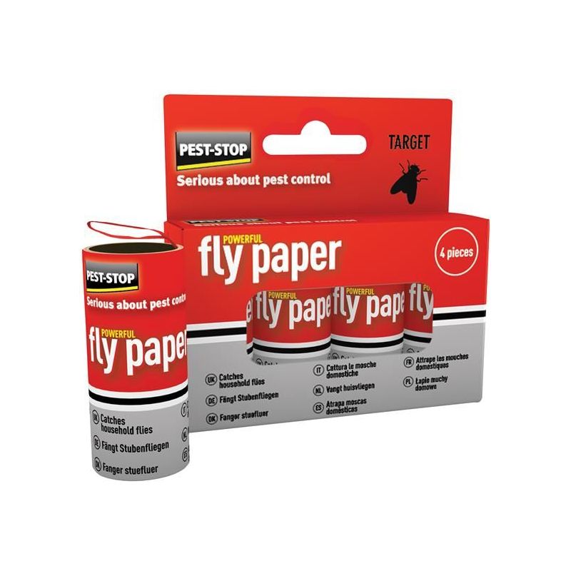 Pest-Stop (Pelsis Group) Fly Papers (Pack 4) Pest-Stop (Pelsis Group) - Dynamic Drive