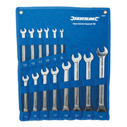 Silverline Fixed Head Ratchet Spanner Set 14pce 8 - 24mm 675226 Silverline  - Dynamic Drive