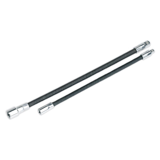 Sealey Flex Extension Adaptor Set 2pc 1/4"Sqx254mm & 3/8"Sqx305mm AK7342 Sealey  - Dynamic Drive