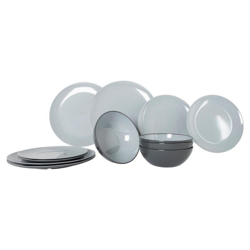 Gimex Vivid Line Tableware Grey 12 Pieces Gimex - Dynamic Drive