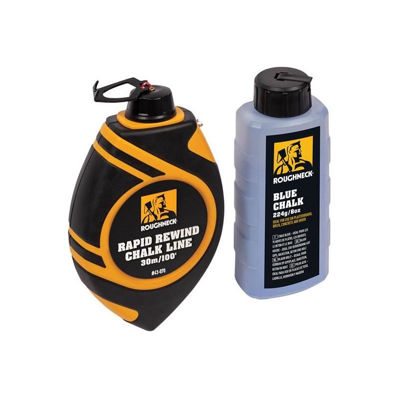 Roughneck Rapid Rewind Chalk Line Reel Set 30m Roughneck - Dynamic Drive