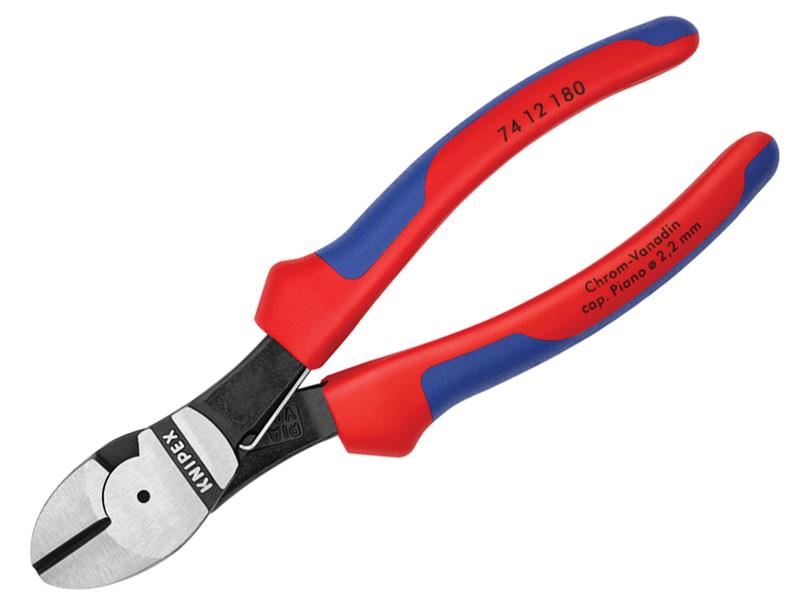 Knipex High Leverage Diagonal Cutters Multi-Component Grip with Spring 180mm Knipex - Dynamic Drive