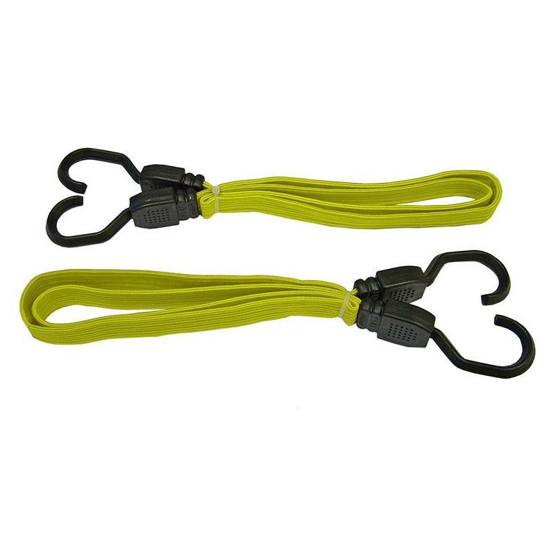 Faithfull Flat Bungee Cord 90cm (36in) Yellow 2 Piece Faithfull - Dynamic Drive