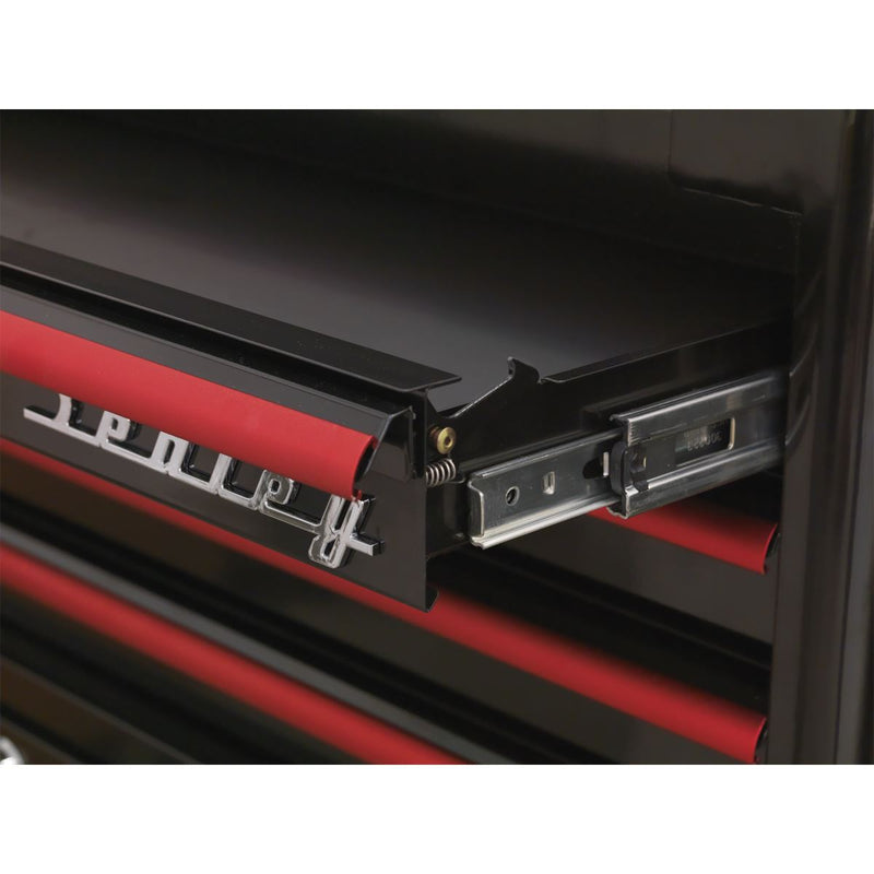 Sealey Mid-Box 2 Drawer Retro Style Black with Red Anodised Drawer Pulls Sealey - Dynamic Drive