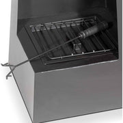 Dellonda Chiminea Wood Burner Heater for Outdoors W45cm x H150cm - Black Steel Dellonda - Dynamic Drive