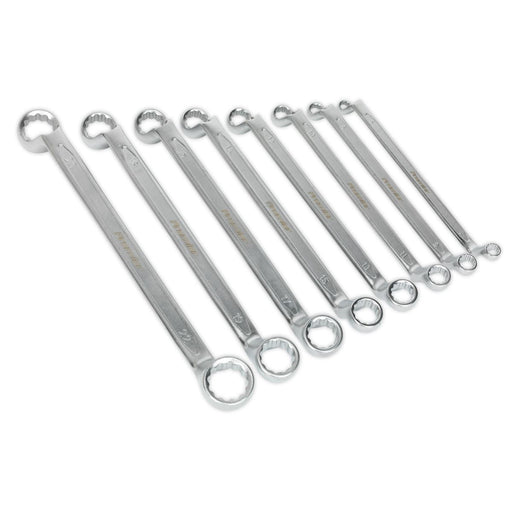 Sealey Offset Double End Ring Spanner Set 8pc Metric AK6327 Sealey - Dynamic Drive