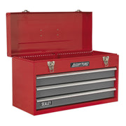 Sealey Tool Chest 3 Drawer Portable with Ball-Bearing Slides Red/Grey AP9243BB Sealey - Dynamic Drive
