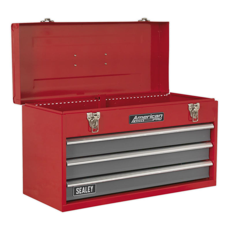Sealey Tool Chest 3 Drawer Portable with Ball-Bearing Slides Red/Grey AP9243BB Sealey - Dynamic Drive