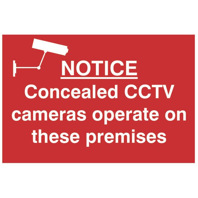 Scan Notice Concealed CCTV Camera - PVC Sign 300 x 200mm Scan - Dynamic Drive