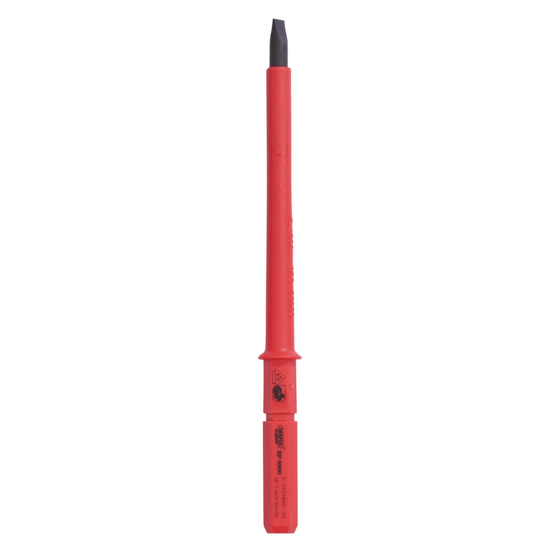 Draper XP1000 VDE Plain Slot Interchangeable Screwdriver Blade, 5.5 x 100mm Draper - Dynamic Drive