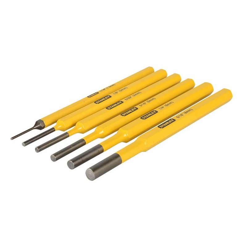 Stanley® Hand Tools Parallel Pin Punch Set, 6 Piece STANLEY® Hand Tools - Dynamic Drive