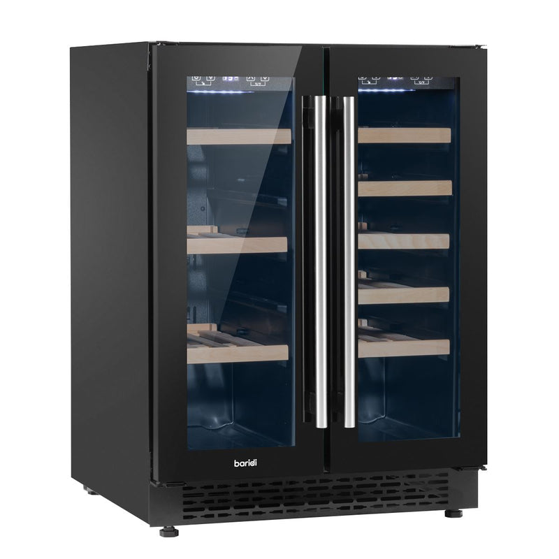 Baridi 40 Bottle/120 Can Freestanding Dual Zone Wine Fridge & Cooler 60cm Baridi - Dynamic Drive
