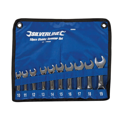 Silverline Stubby Spanner Set 10pce 10 - 19mm Silverline - Dynamic Drive