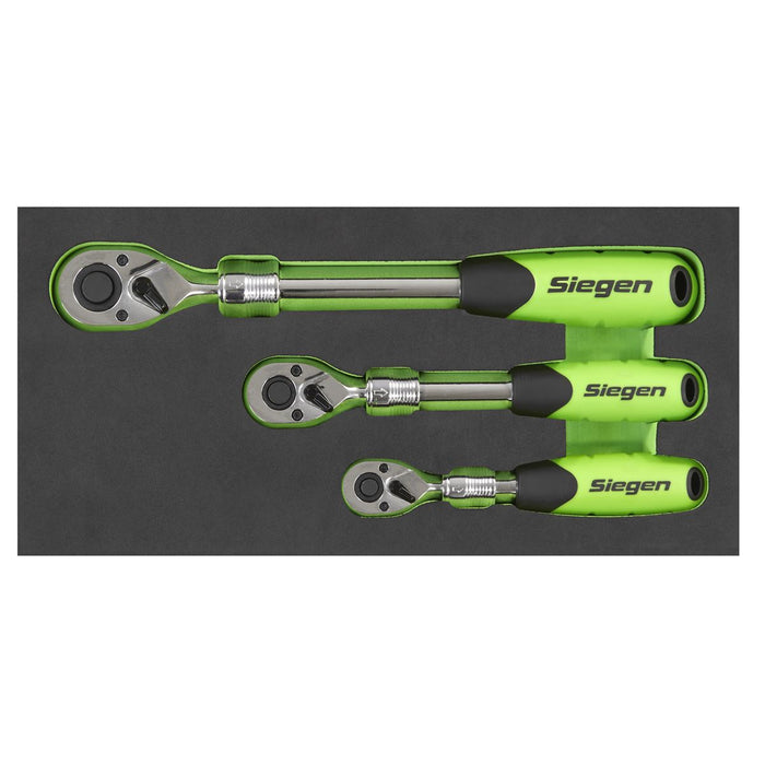 Siegen Siegen Extendable Ratchet Wrench Set 3pc S01285 Siegen - Dynamic Drive