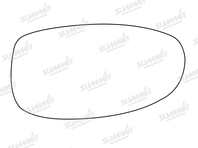 Summit Stick-On Standard Mirror Glass fits Chrysler Neon LHS Summit - Dynamic Drive