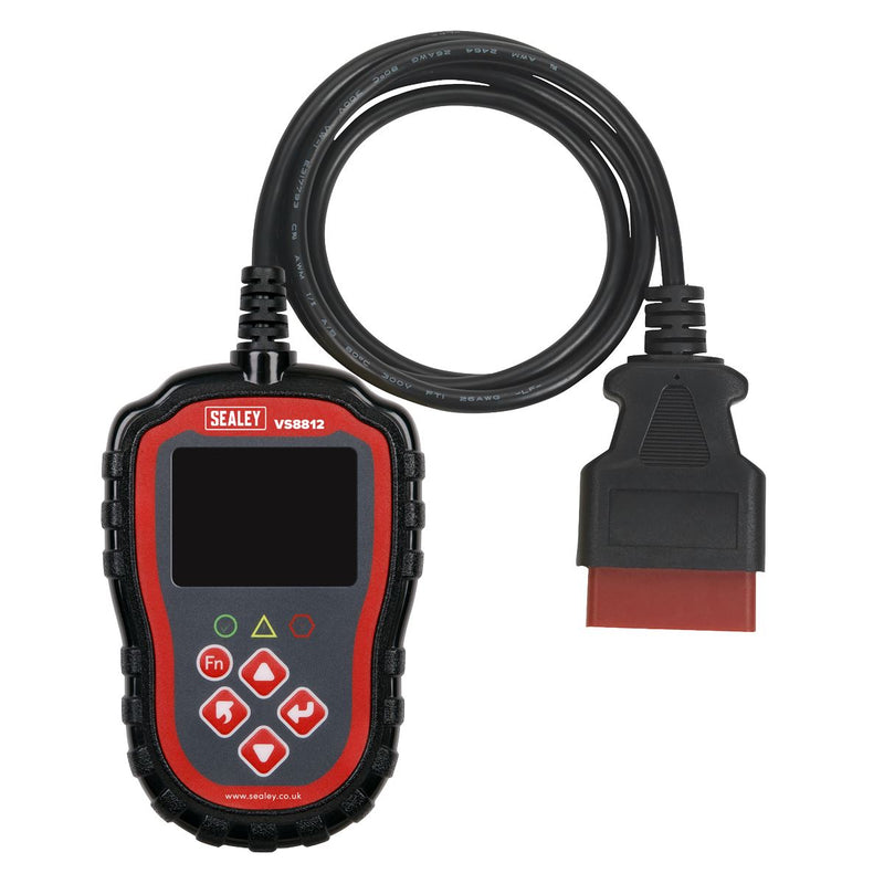 Sealey EOBD OBDII Code Reader Live Data Colour Screen MIL Light Reset Sealey  - Dynamic Drive