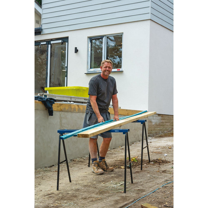 Draper Pair of Fold Down Trestles, 1000 x 800mm 52072 Draper - Dynamic Drive