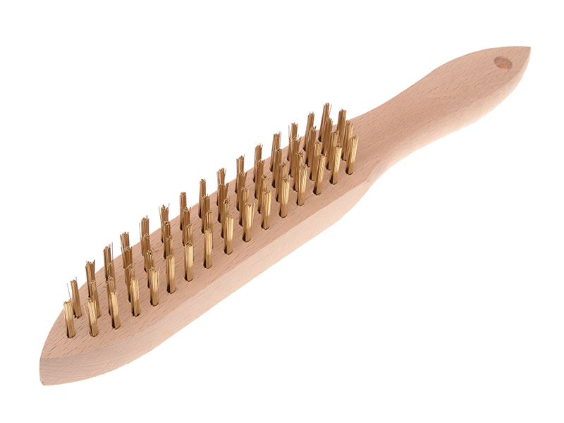 Faithfull 680/B4 Brass Wire Scratch Brush - 4 Row Faithfull - Dynamic Drive