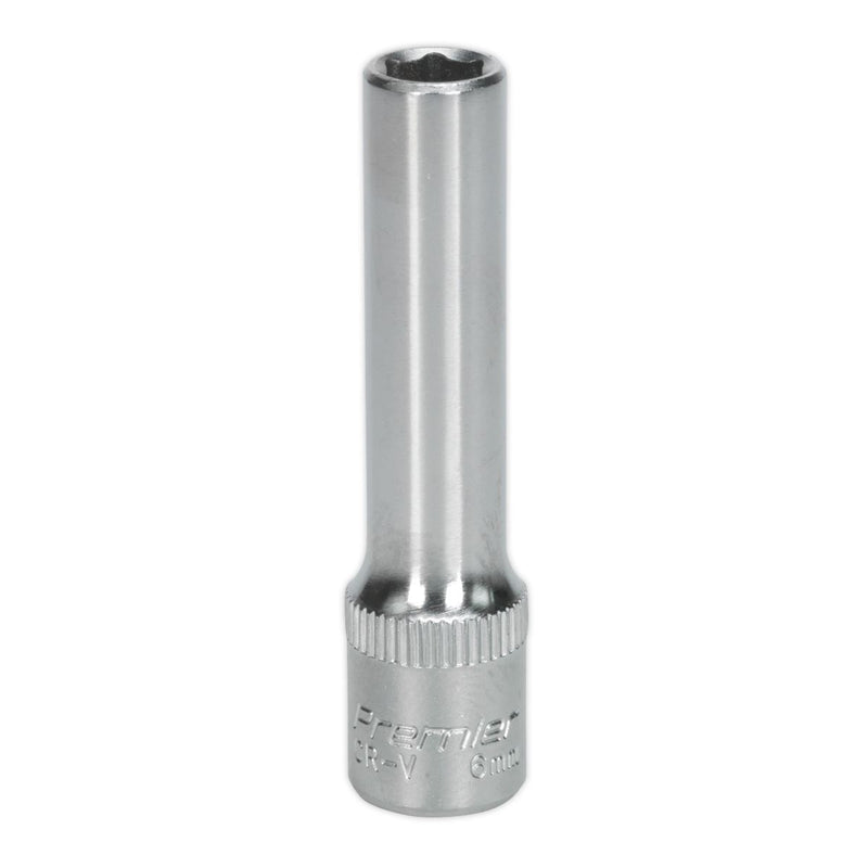 Sealey WallDrive Socket 6mm Deep 1/4"Sq Drive S1406D Sealey - Dynamic Drive