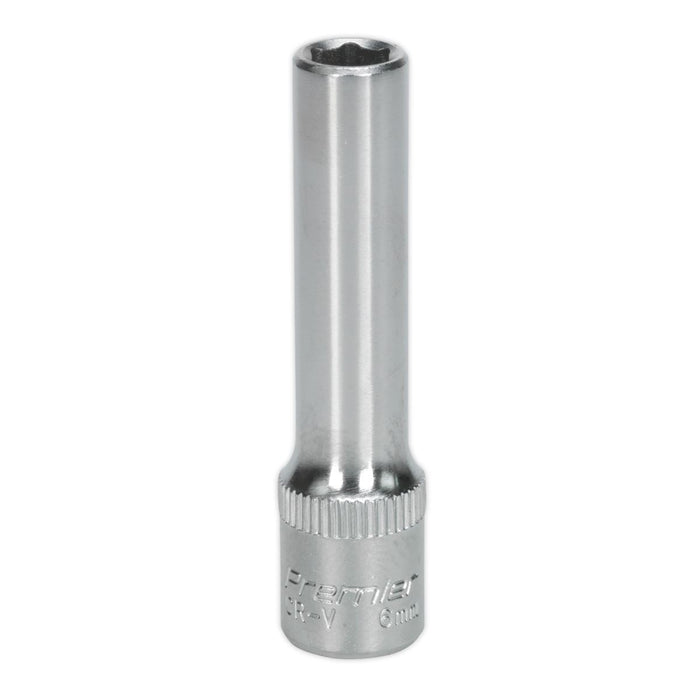 Sealey WallDrive Socket 6mm Deep 1/4"Sq Drive S1406D Sealey - Dynamic Drive