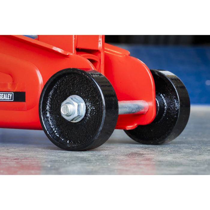 Sealey Short Chassis Trolley Jack 2 Tonne 1050CX Sealey - Dynamic Drive