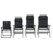 Outwell Kenai Adjustable Folding Camping Caravan Motorhome Chair Black Outwell - Dynamic Drive