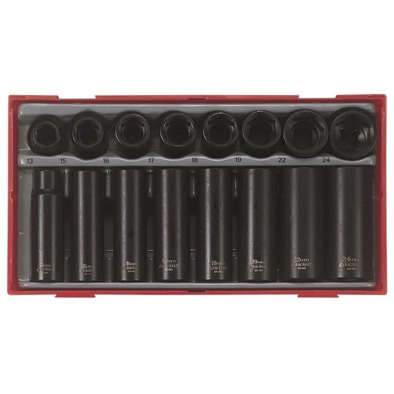 Teng Tools 1/2" Impact Socket Set ANSI TT1 16 Pieces Teng Tools - Dynamic Drive