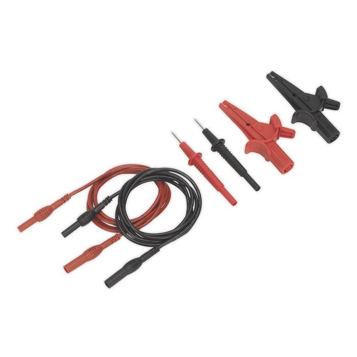Sealey Automotive Test Lead & Crocodile Clip Set 6pc TATL Sealey - Dynamic Drive