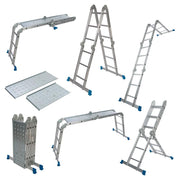Silverline Multipurpose Ladder with Platform 3.6m 12-Tread Silverline - Dynamic Drive