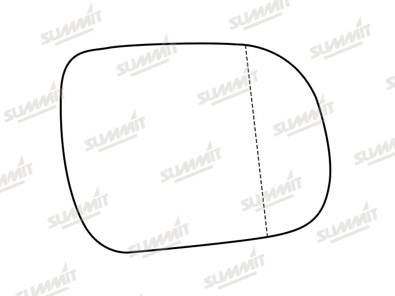 Summit Stick-On Aspheric Mirror Glass fits Toyota Hilux 05 to 16 RHS Summit - Dynamic Drive