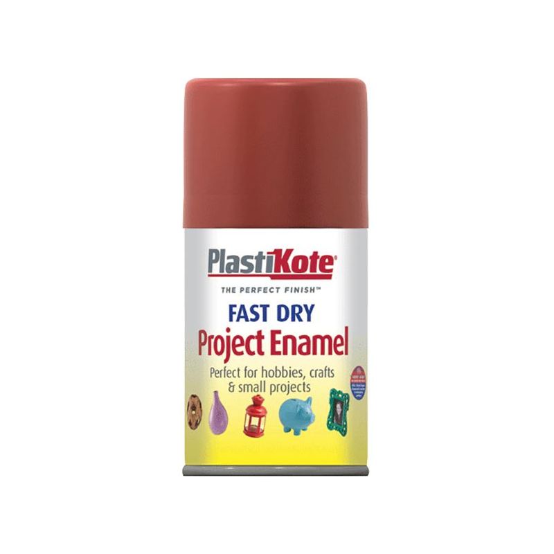 Plastikote Fast Dry Enamel Aerosol Nut Brown 100ml PlastiKote - Dynamic Drive