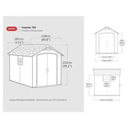 Keter Premier Shed Grey 7.5 x 9ft Keter - Dynamic Drive