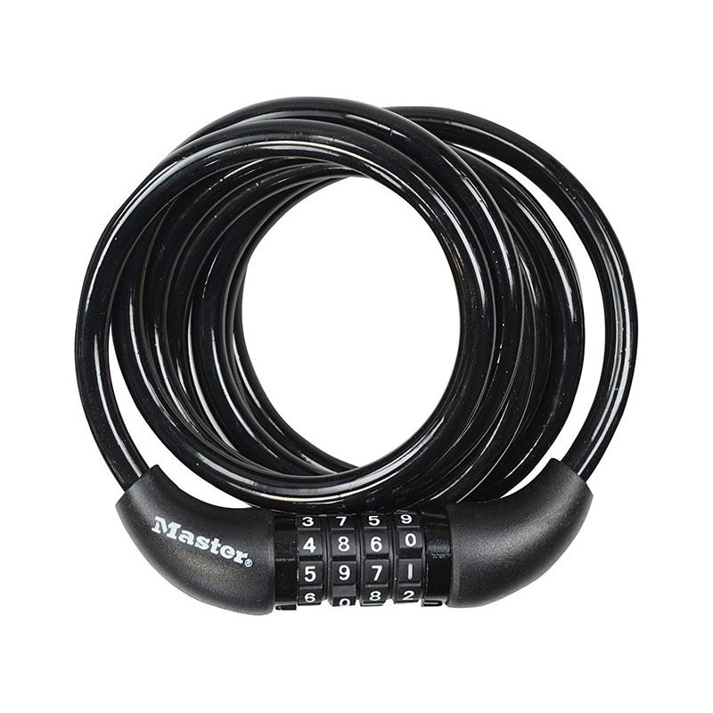 Master Lock Self Coiling Combination Cable 1.8m x 8mm Master Lock - Dynamic Drive