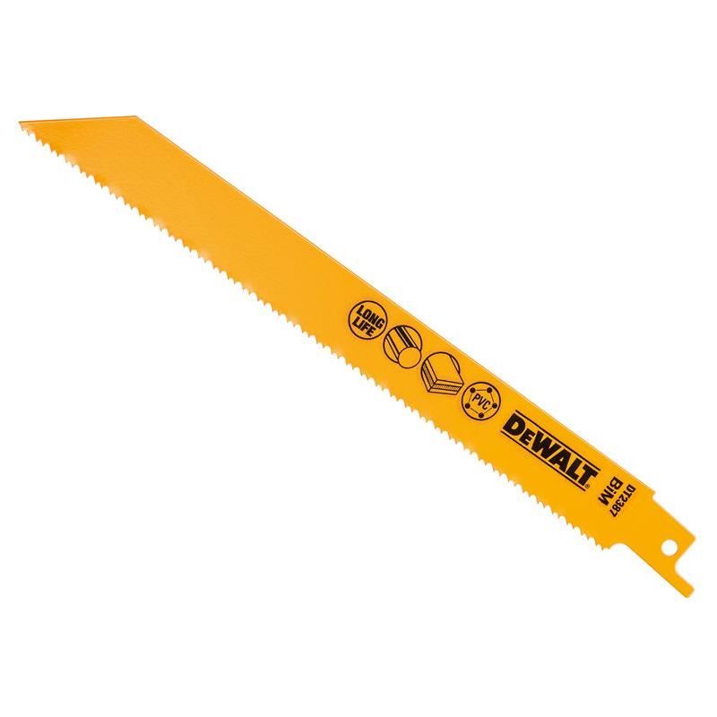 Dewalt Power Tools Bi-Metal Reciprocating Blade for Plastic & Pipes 203mm (Pack 5) DeWALT Power Tools - Dynamic Drive