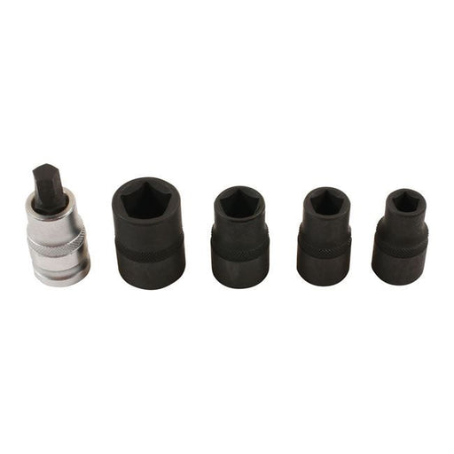 Laser Pentagon Socket & Bit Set 1/2"D 5pc 7811 Laser - Dynamic Drive