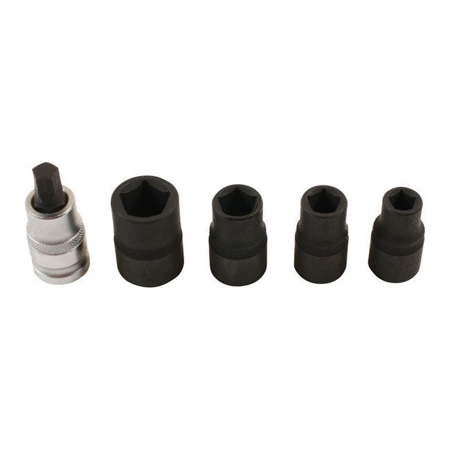 Laser Pentagon Socket & Bit Set 1/2"D 5pc 7811 Laser - Dynamic Drive